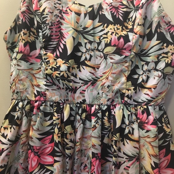 Juniors Spring Floral Mini Dress Babydoll - Picture 2 of 4